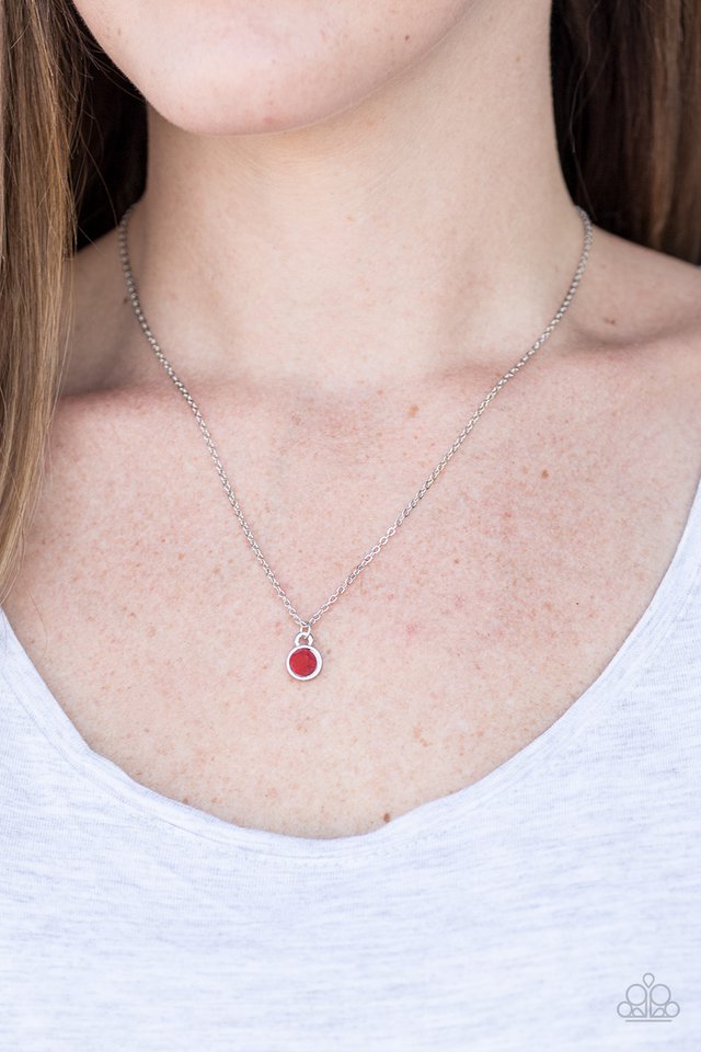 Paparazzi ♥ Creek Cadence - Red ♥ Necklace