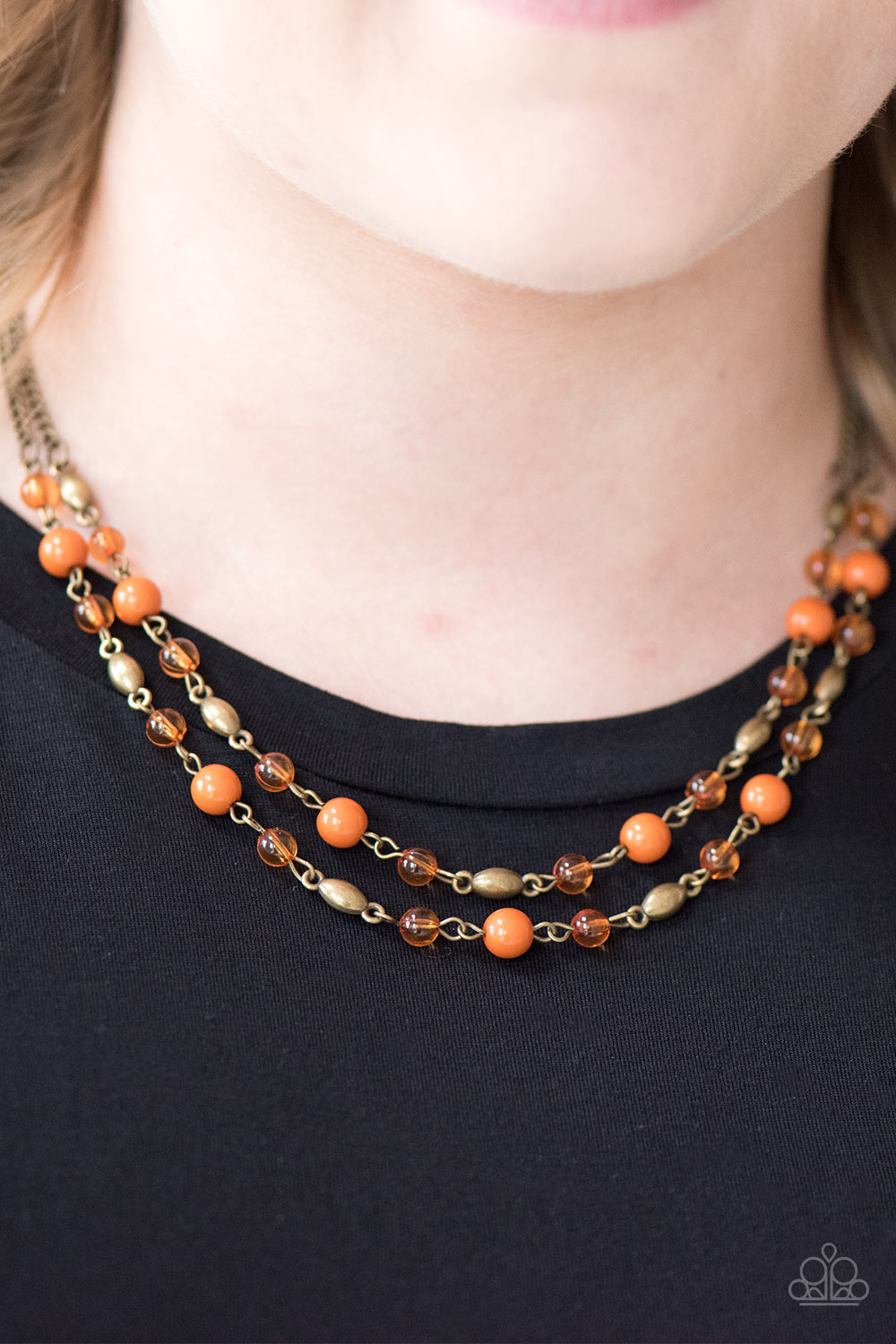 Paparazzi ♥ Ill Always BEAD There - Orange ♥  Necklace