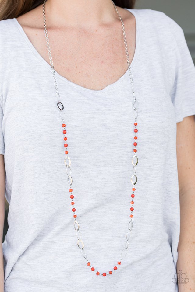 Paparazzi ♥ Sparkling Sophistication - Orange ♥ Necklace