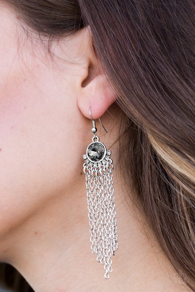 Paparazzi ♥ Wham GLAM! - Silver ♥ Earrings