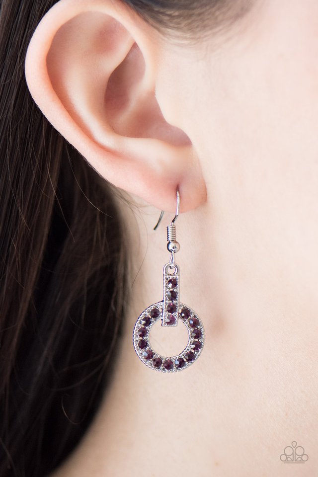 Paparazzi ♥ Pour Some GLITTER On Me - Purple ♥ Earrings