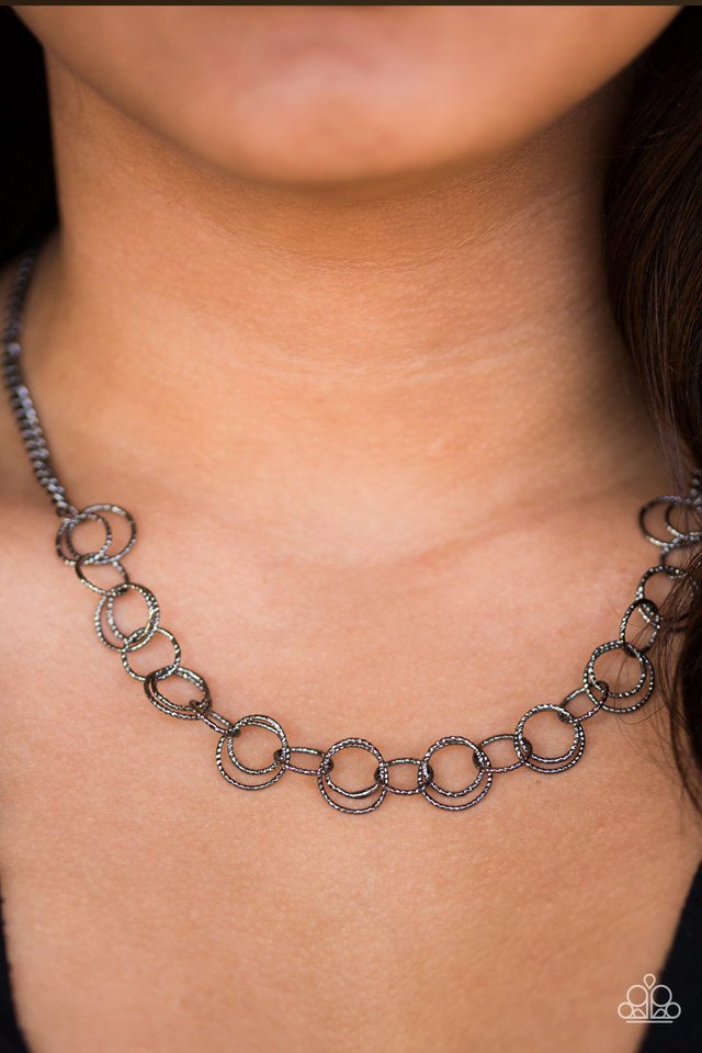 Paparazzi ♥ One RING Leads To Another - Black ♥ Necklace