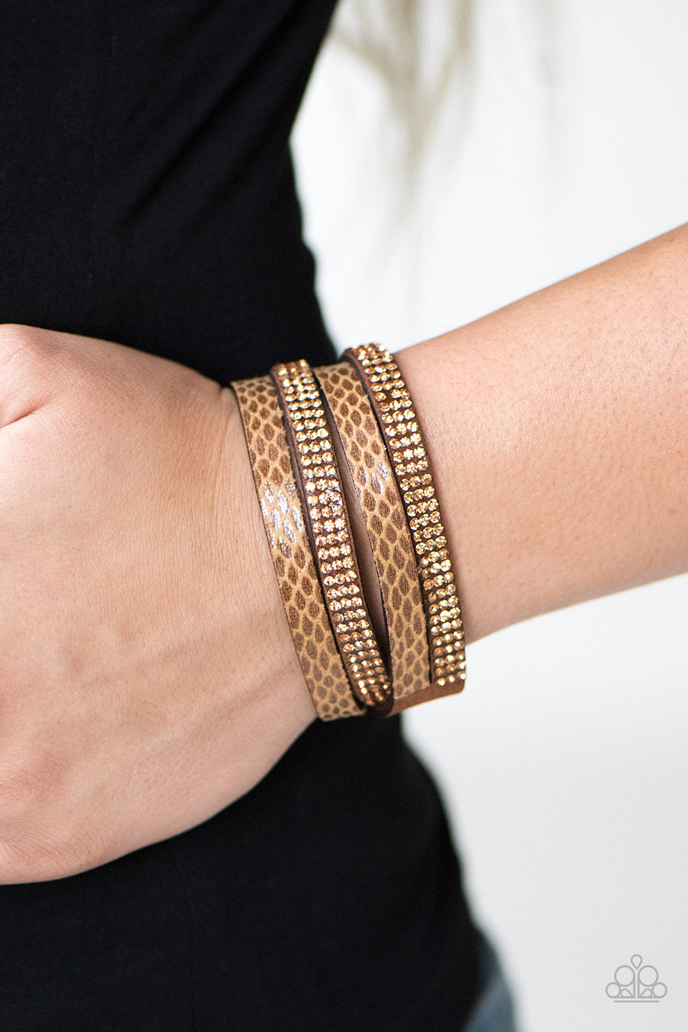 Paparazzi ♥ Put Your BEAST Foot Forward - Brown ♥  Bracelet