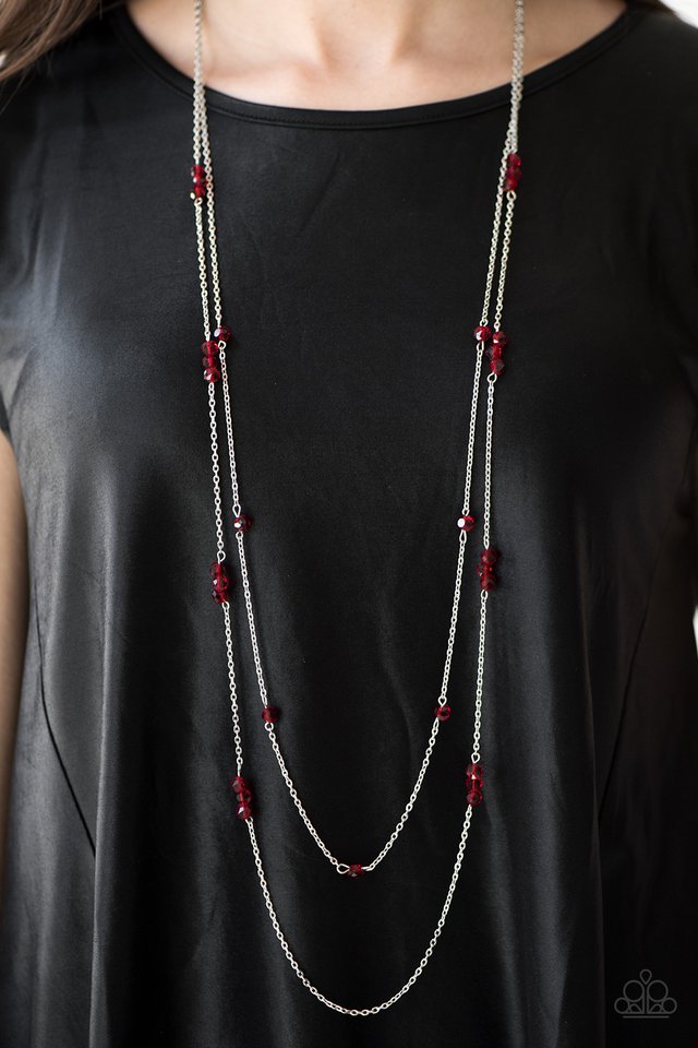 Paparazzi ♥ Swag and Sparkle - Red ♥ Necklace