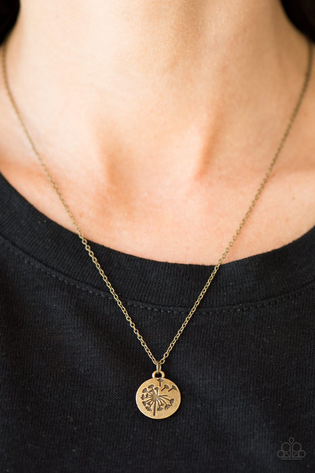 Paparazzi ♥ Wishful Wishes - Brass ♥ Necklace