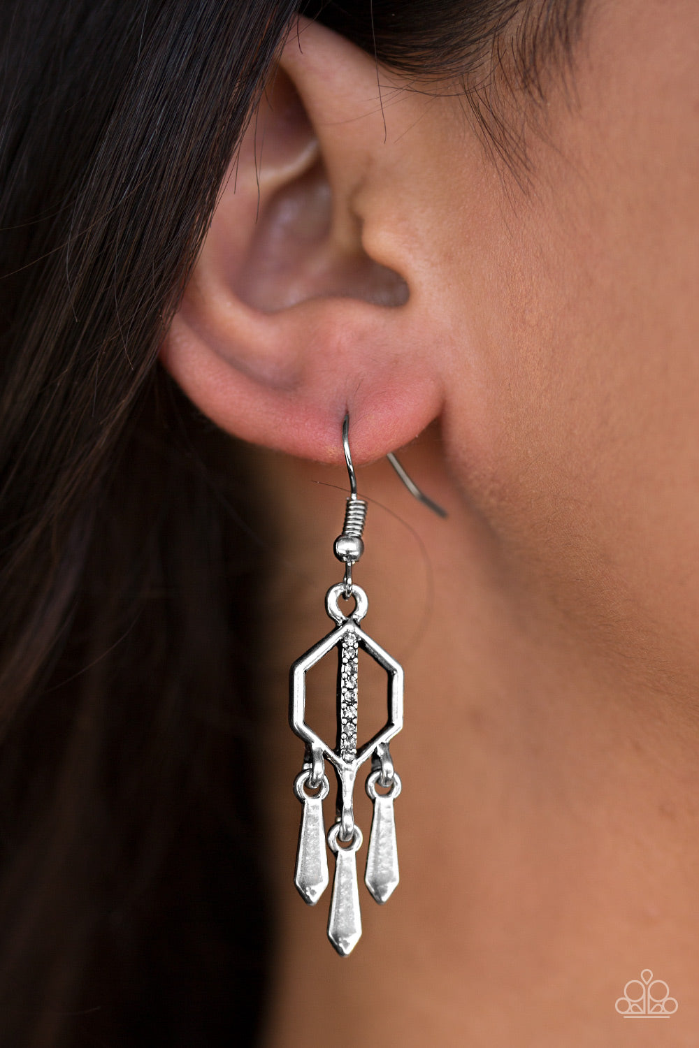 Paparazzi ♥ Leading Edge - Silver ♥  Earrings