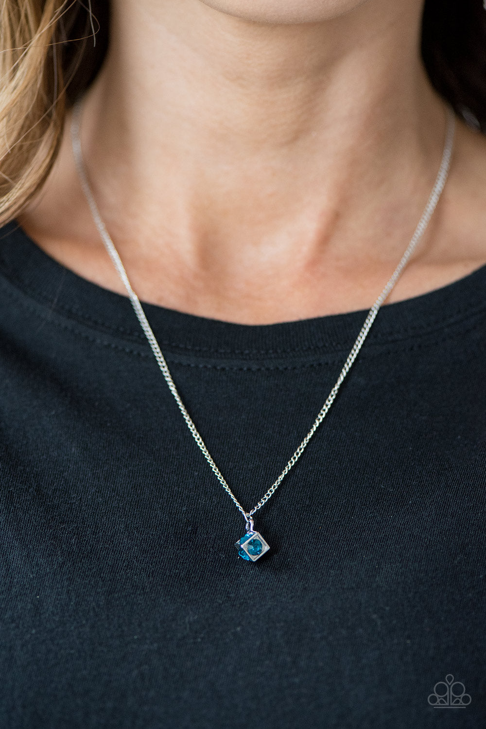 Paparazzi ♥ BOX-buster - Blue ♥  Necklace