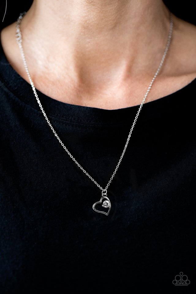 Paparazzi ♥ Sparkle With All Your Heart - White ♥ Necklace