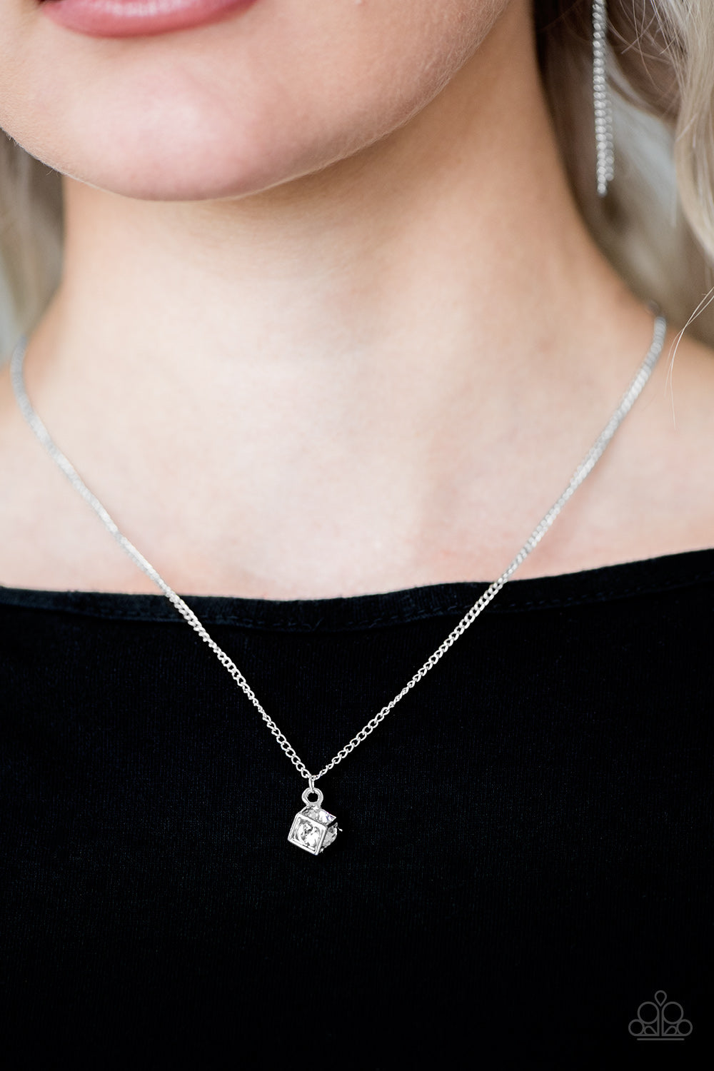 Paparazzi ♥ BOX-buster - White ♥  Necklace