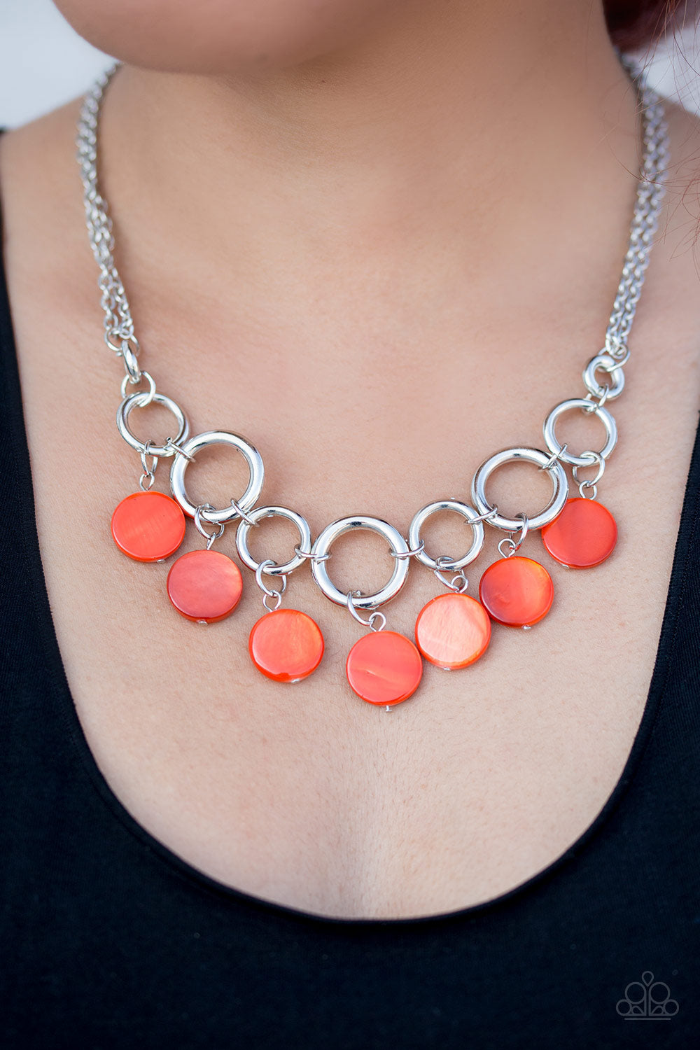 Paparazzi ♥ Coastal Adventure - Orange ♥  Necklace
