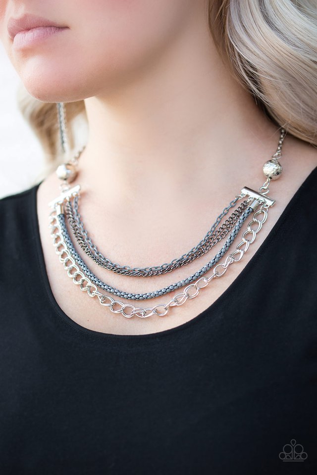 Paparazzi ♥ High-Intensity - Silver ♥ Necklace