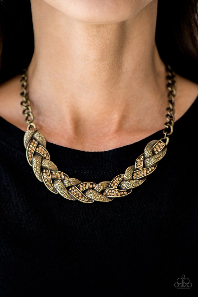 Paparazzi ♥ Blind Side - Brass ♥ Necklace