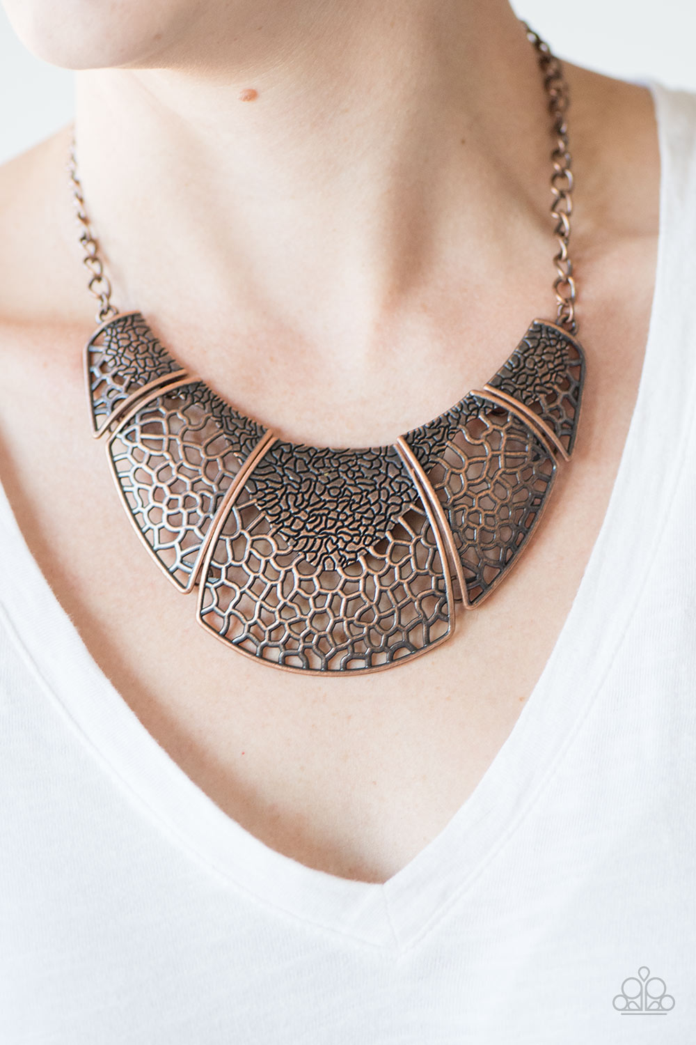 Paparazzi ♥ Command and Conquer - Copper ♥  Necklace