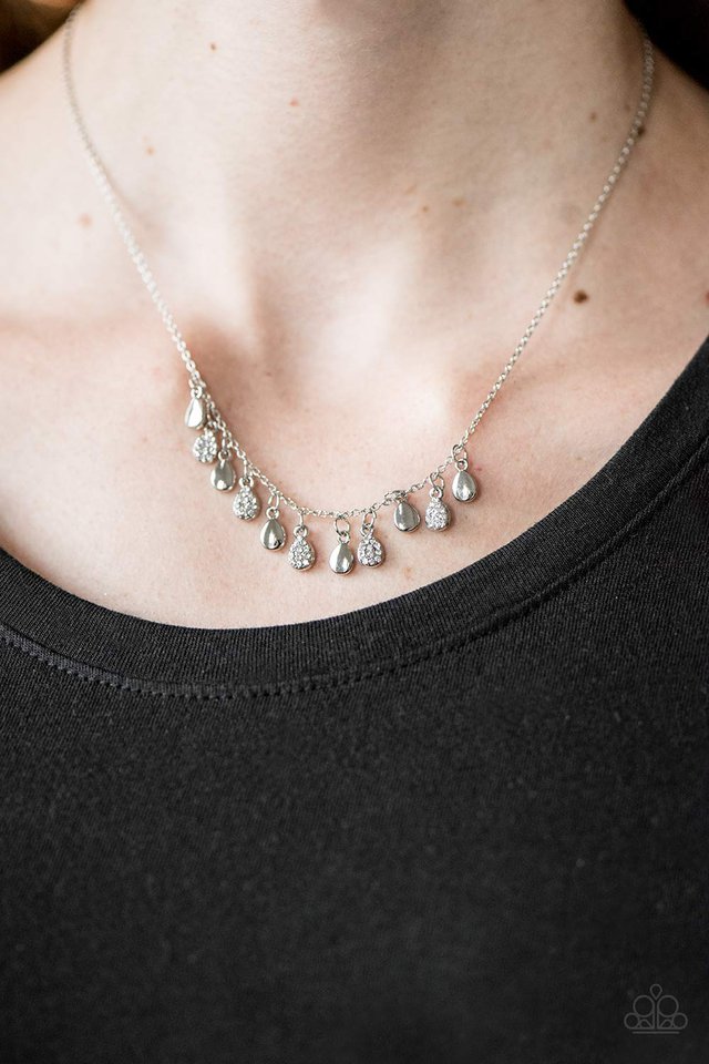Paparazzi ♥ A Storm Is Coming - White ♥ Necklace
