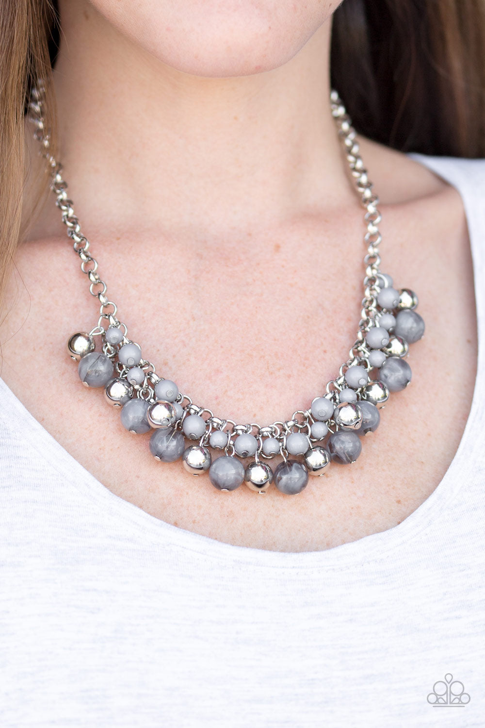 Paparazzi ♥ For The Love Of Fashion - Silver ♥  Necklace