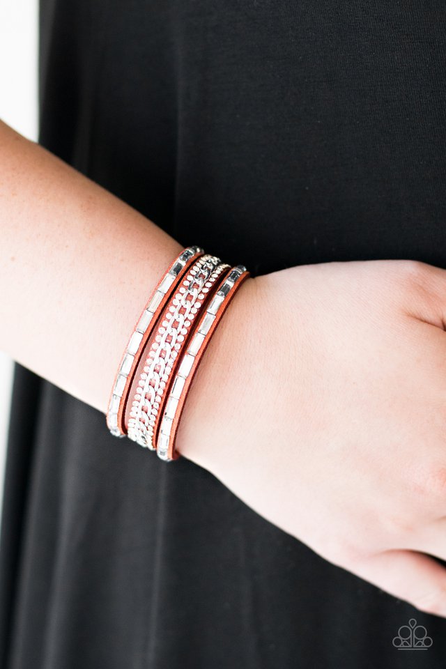 Paparazzi ♥ Girl Hustle - Orange ♥ Bracelet