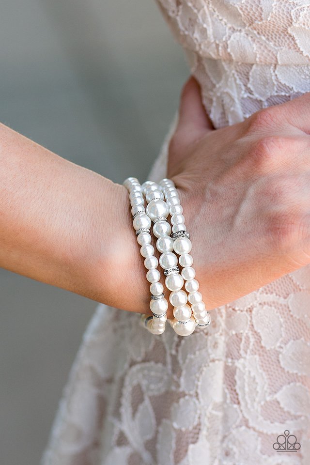 Paparazzi ♥ Money Drop - White ♥ Bracelet