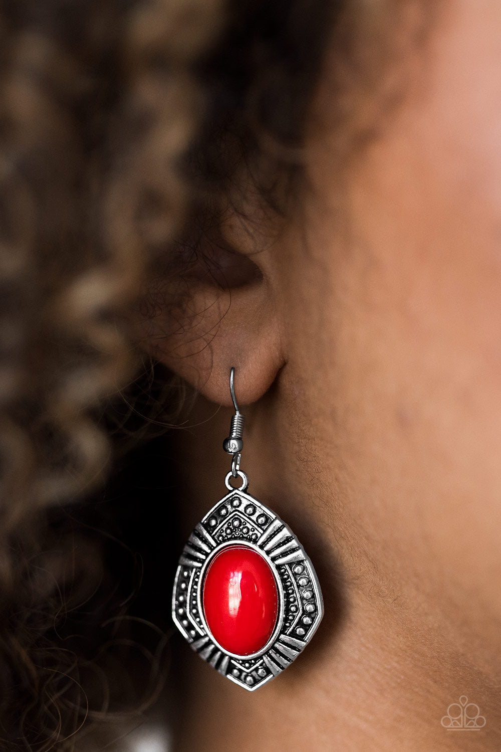 Paparazzi ♥ Tribal Trend - Red ♥  Earrings