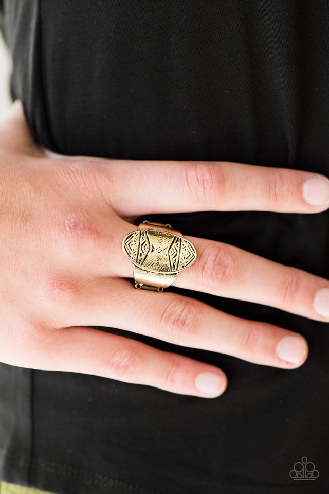 Paparazzi ♥ Tiki Tahiti - Brass ♥ Ring