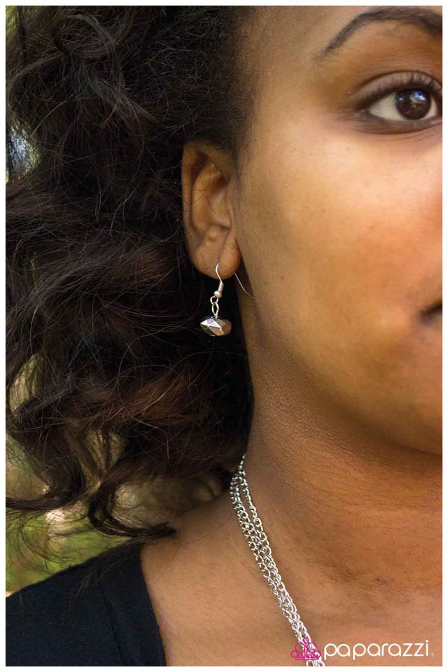 Paparazzi ♥ Dazzling Duo - Silver ♥ Necklace