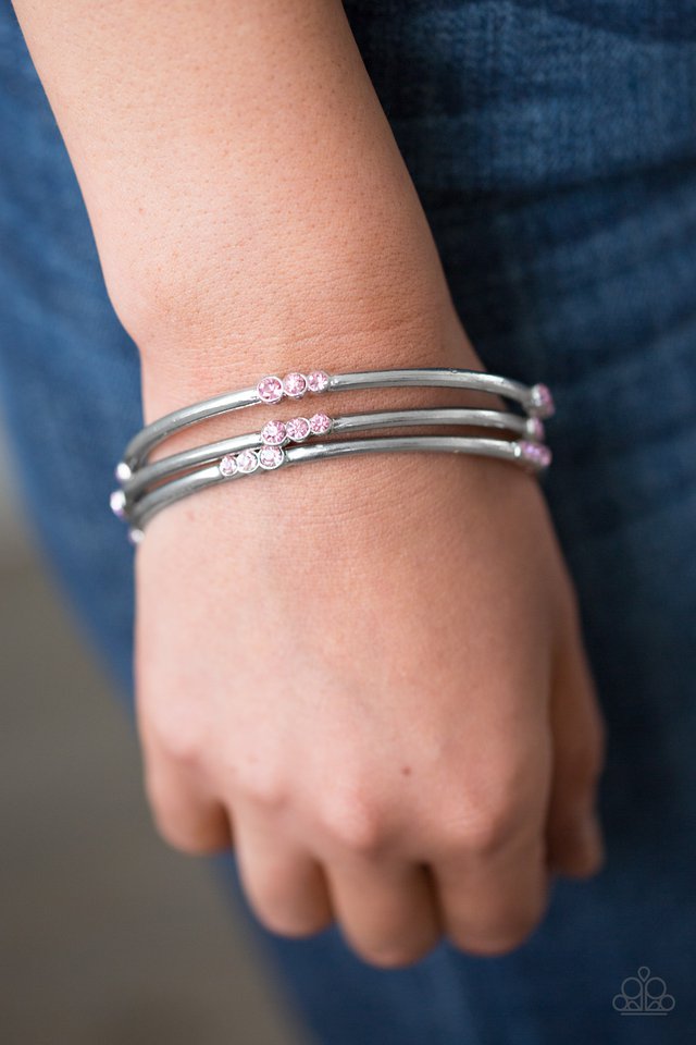 Paparazzi ♥ Glitter Is My Basic - Pink ♥ Bracelet