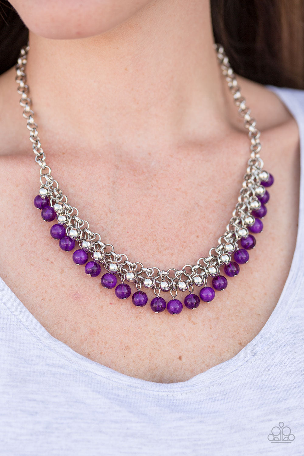 Paparazzi ♥ Coyly Colorful - Purple ♥  Necklace