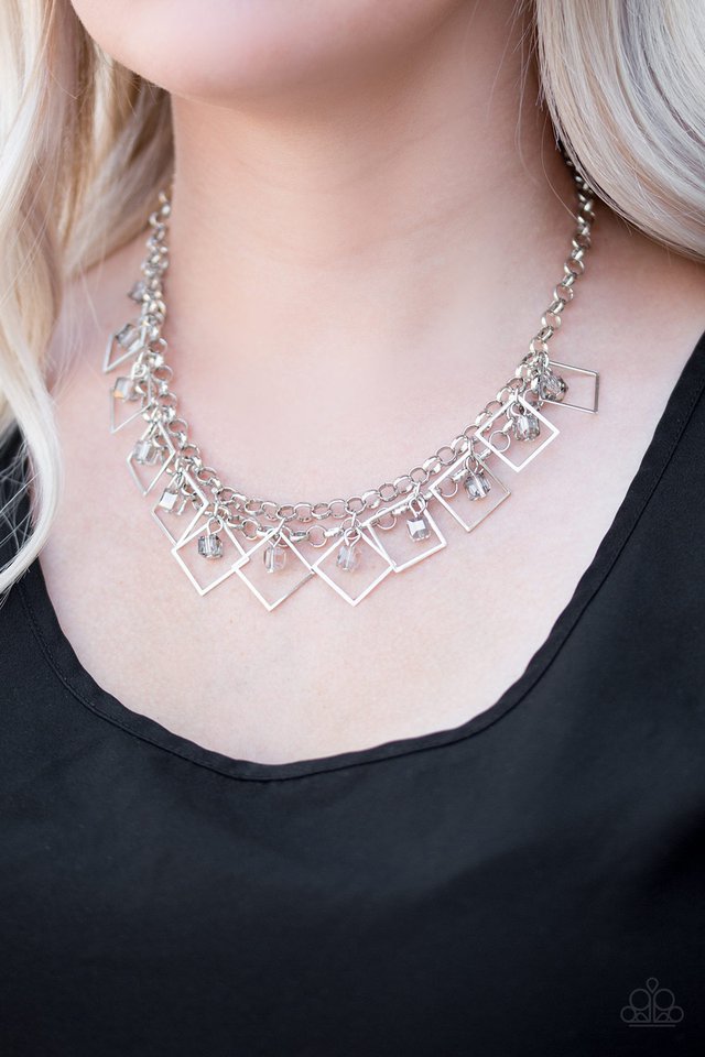 Paparazzi ♥ GEO Down In History  - Silver ♥ Necklace