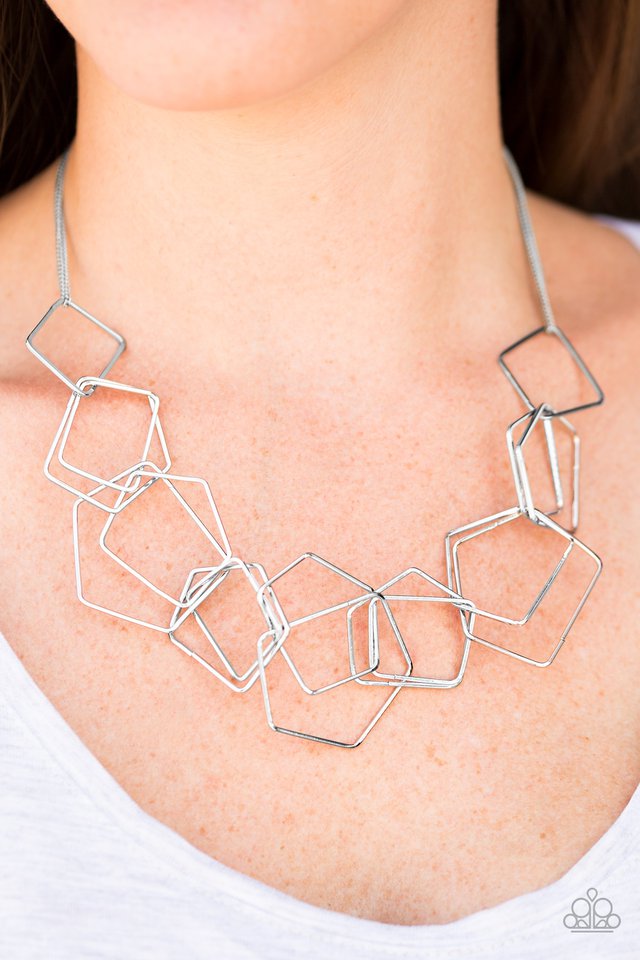 Paparazzi ♥ Industrial Chaos - Silver ♥ Necklace