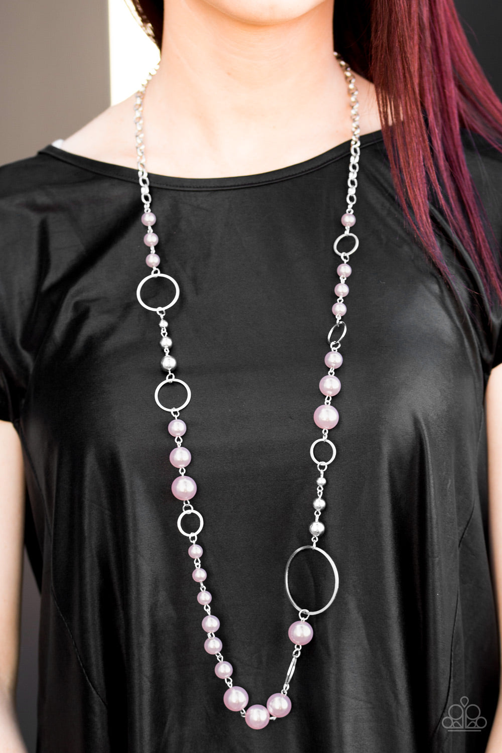 Paparazzi ♥ Lady Etiquette - Pink ♥  Necklace