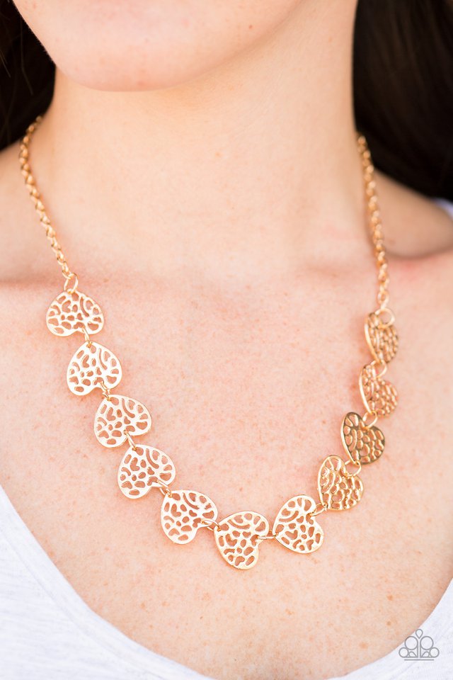 Paparazzi ♥ With My HOLE Heart - Gold ♥ Necklace