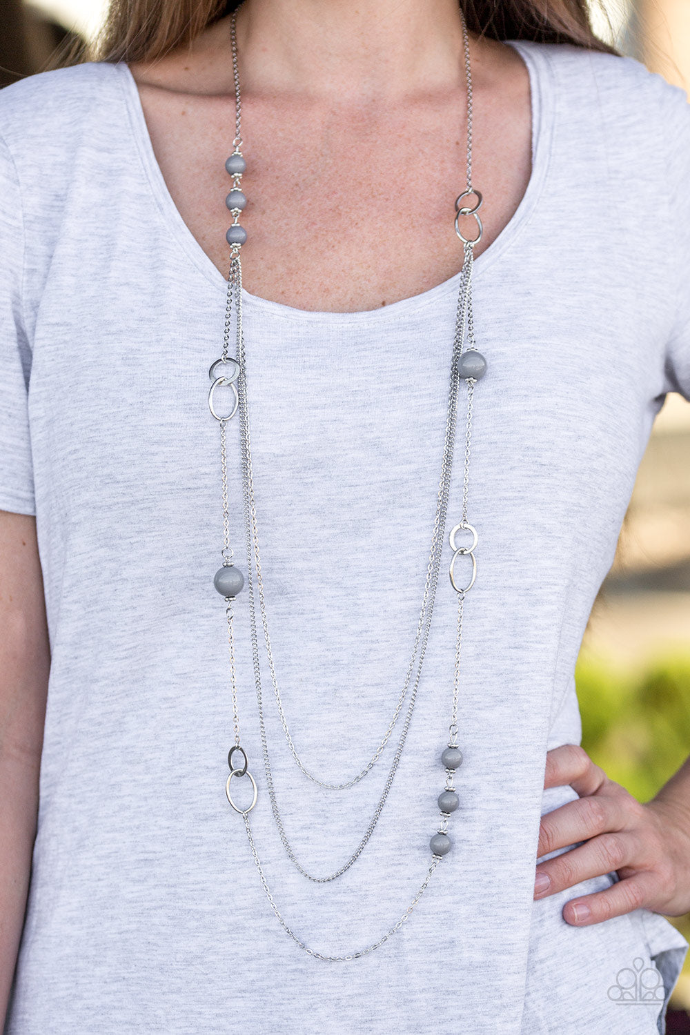 Paparazzi ♥ Absolutely It! - Silver ♥  Necklace