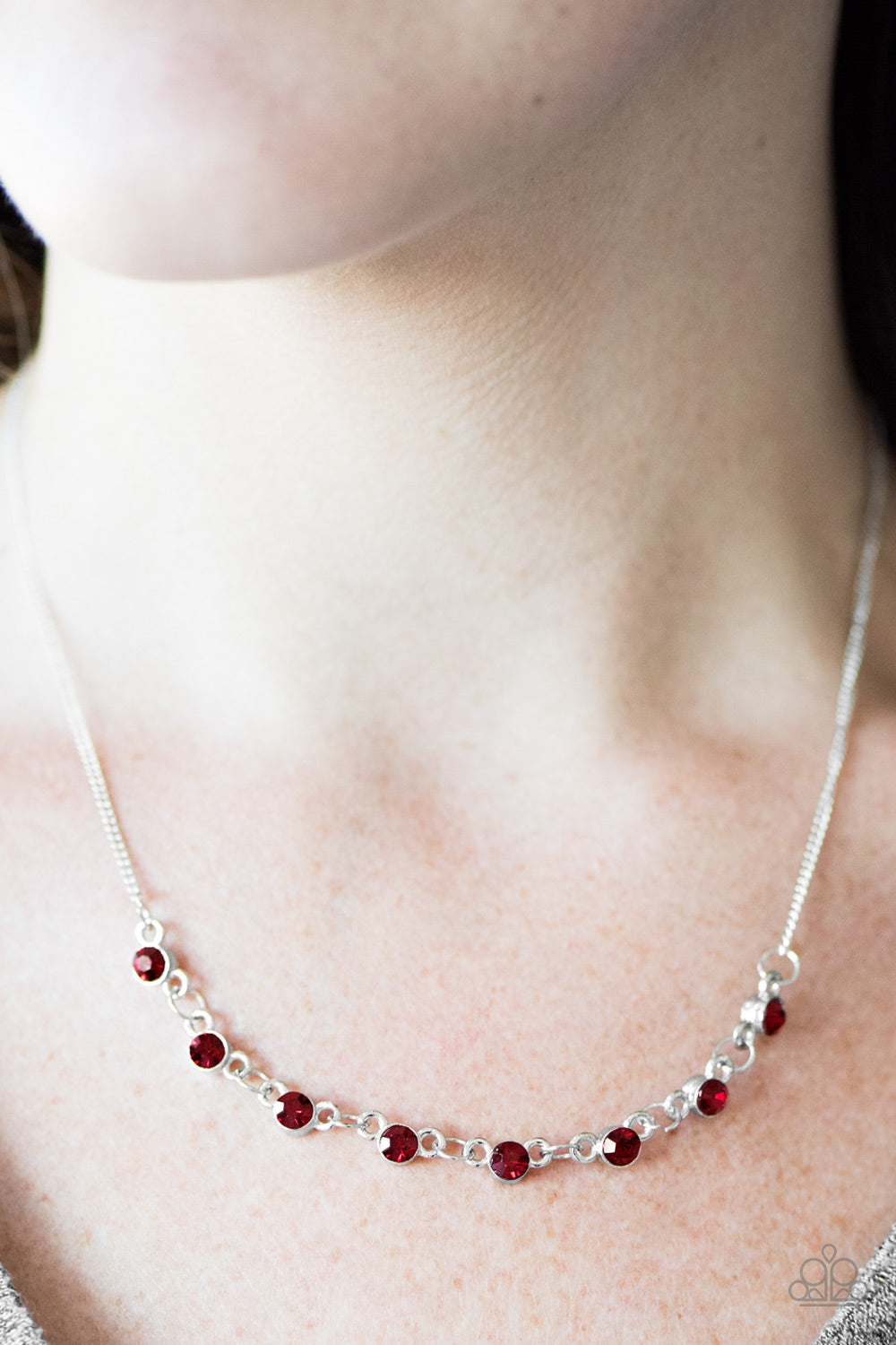 Paparazzi ♥ Stay Sparkly - Red ♥  Necklace
