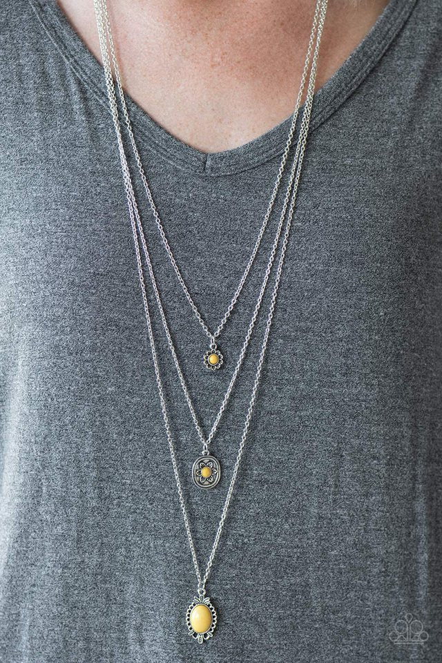 Paparazzi ♥ Southern Solstice - Yellow ♥ Necklace