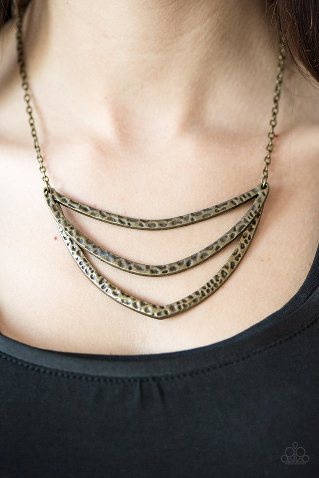 Paparazzi ♥ Jungle Rumble - Brass ♥ Necklace