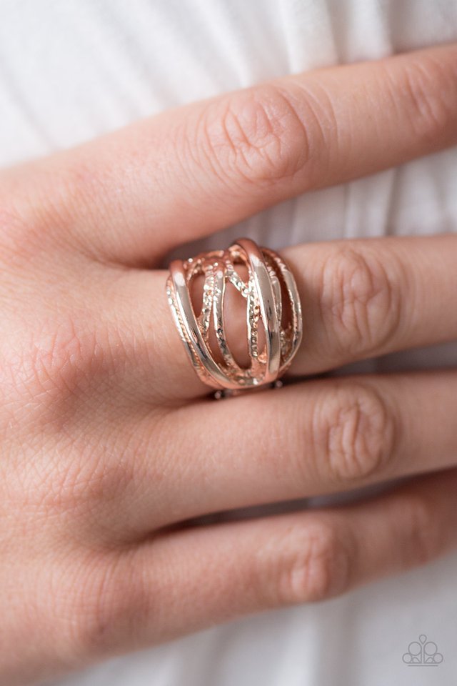 Paparazzi ♥ Industrial Empire - Rose Gold ♥ Ring