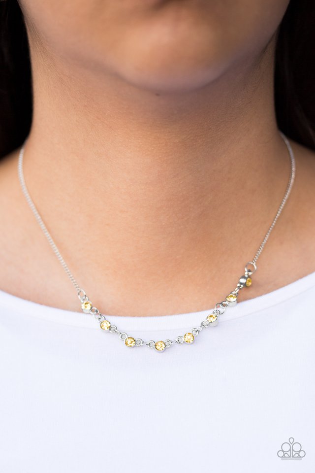 Paparazzi ♥ Stay Sparkly - Yellow ♥ Necklace
