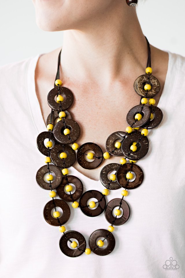 Paparazzi ♥ Bora Bora Beauty - Yellow ♥ Necklace