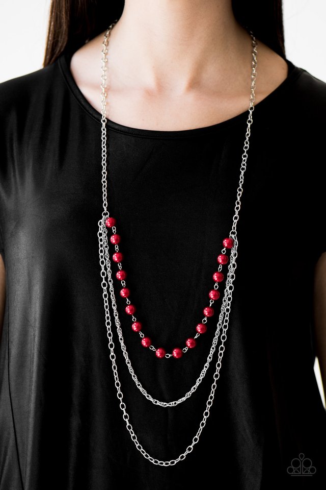 Paparazzi ♥ Right On The Money - Red ♥ Necklace