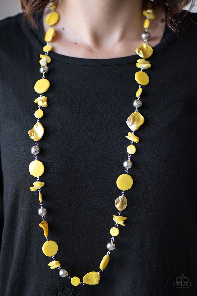 Paparazzi ♥ A World To SEA - Yellow ♥ Necklace