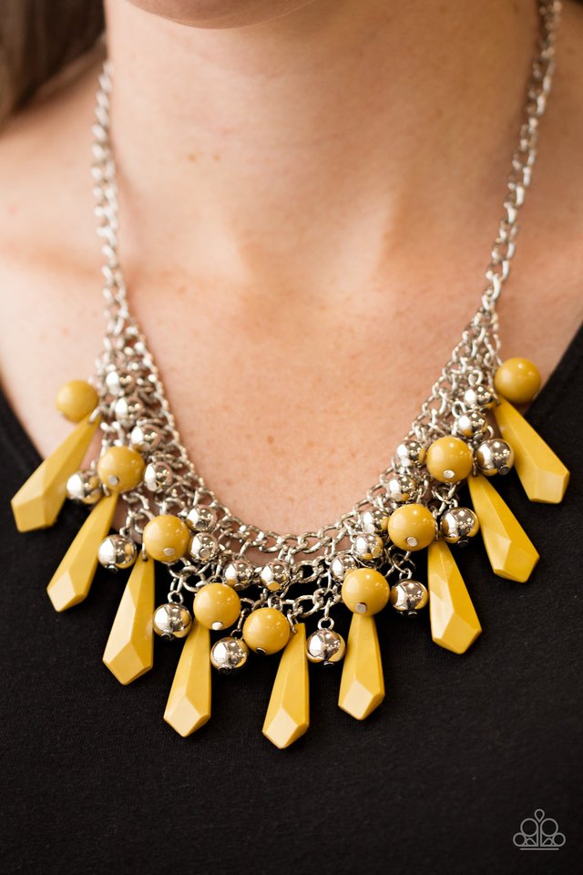 Paparazzi ♥ Diva Dynamics - Yellow ♥ Necklace