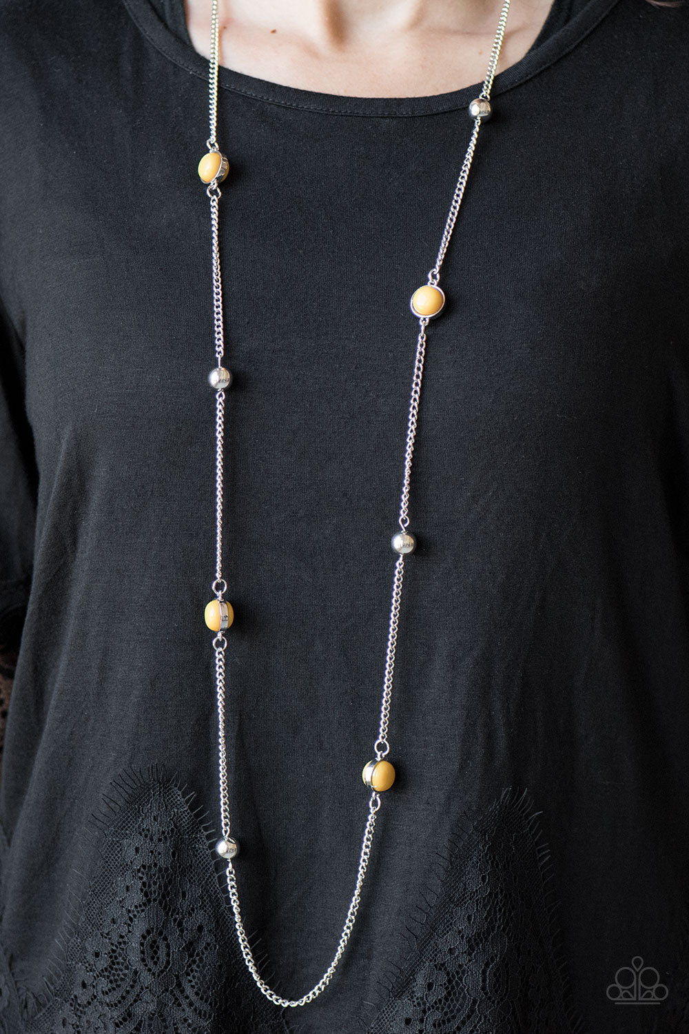 Paparazzi ♥ Accentuate The Positives - Yellow ♥  Necklace