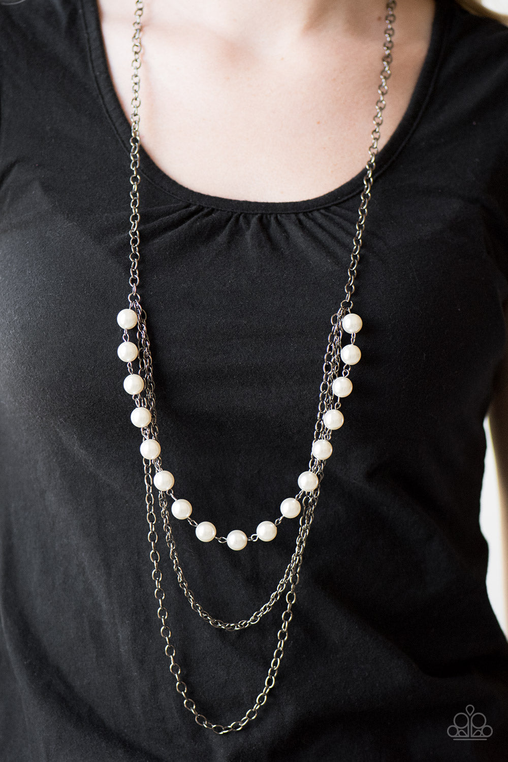 Paparazzi ♥ Right On The Money - White ♥  Necklace