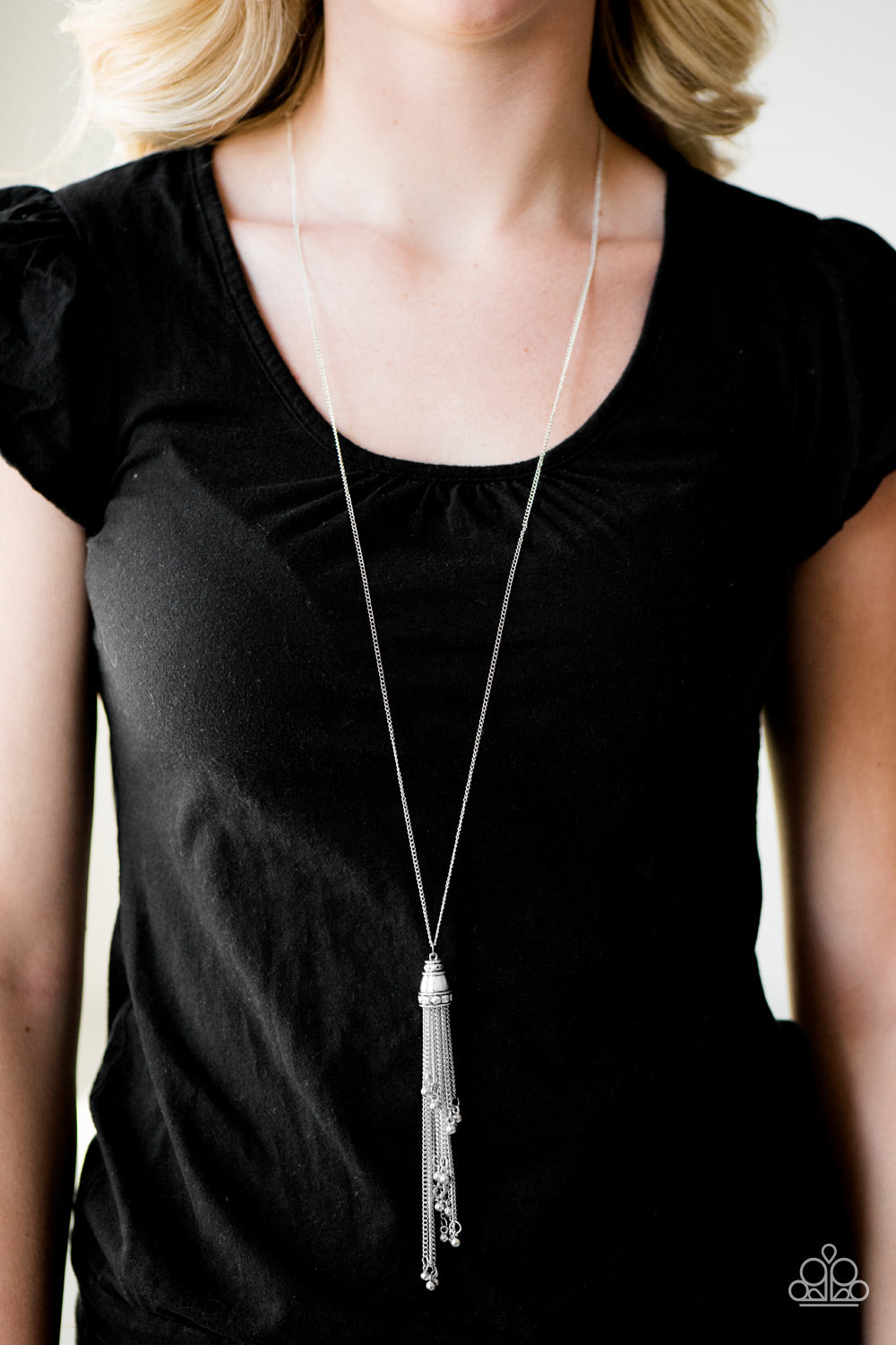 Paparazzi ♥ Talk About Tassel - Silver ♥  Necklace
