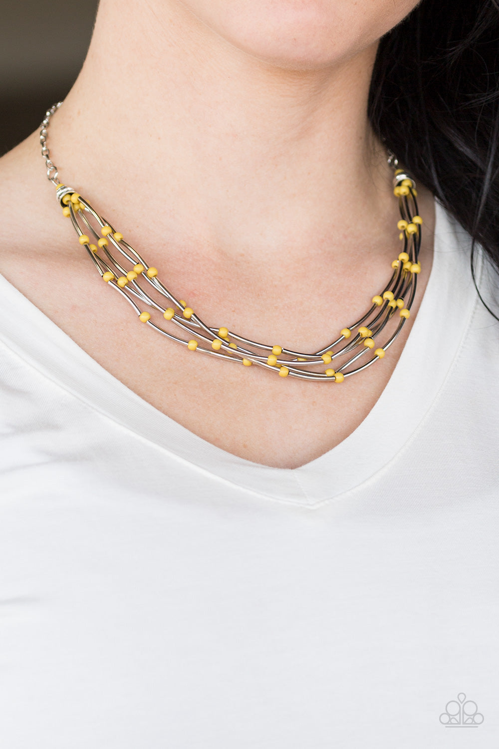 Paparazzi ♥ Be As It MAYAN - Yellow ♥  Necklace