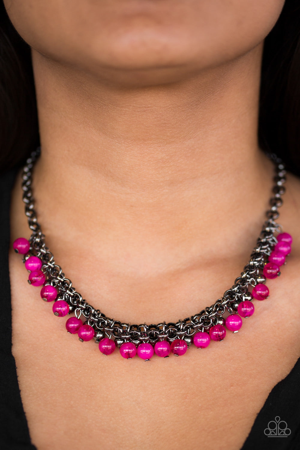 Paparazzi ♥ Coyly Colorful - Pink ♥  Necklace