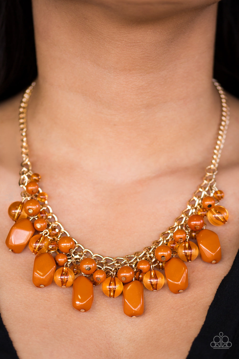 Paparazzi ♥ Newport Native - Orange ♥  Necklace