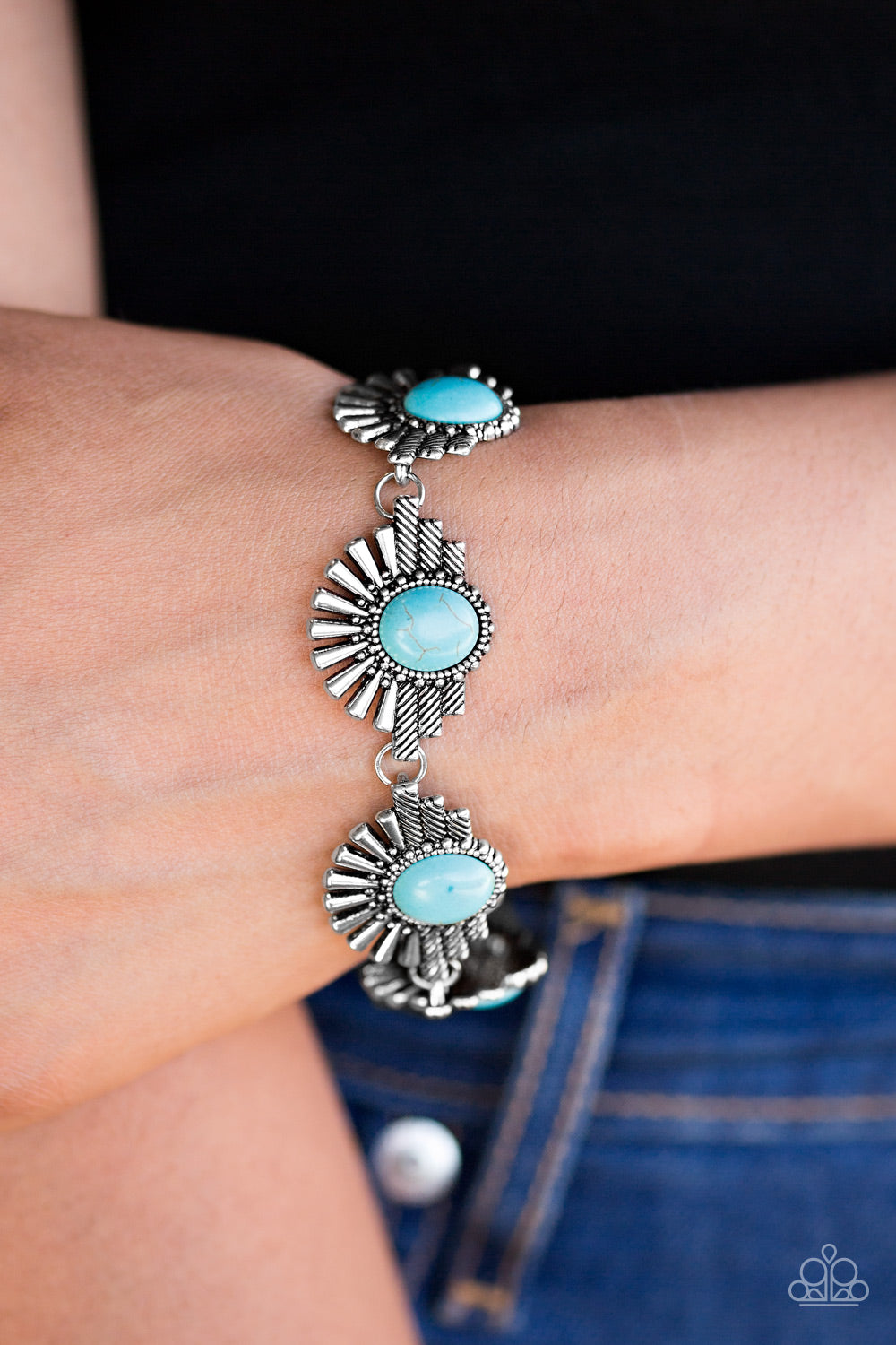 Paparazzi ♥ Desert Marvel - Blue ♥  Bracelet