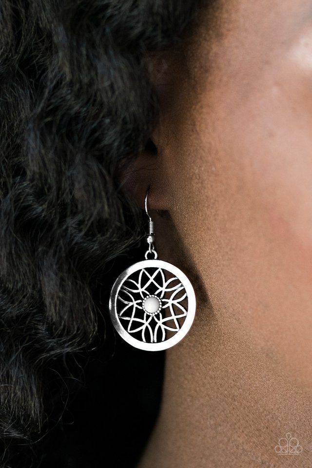 Paparazzi ♥ Pinch Me, Im GLEAMING - White ♥ Earrings