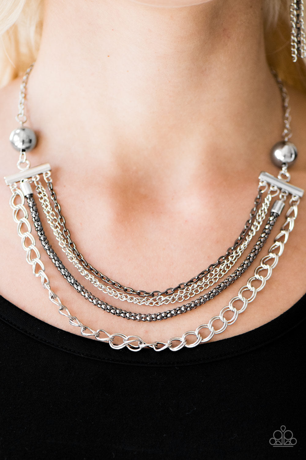Paparazzi ♥ Intensely Intense - Silver ♥  Necklace