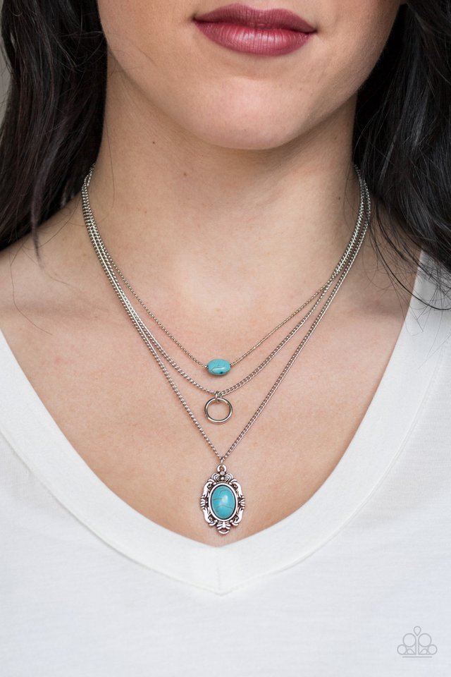 Paparazzi ♥ Canyon Cavalier - Blue ♥ Necklace